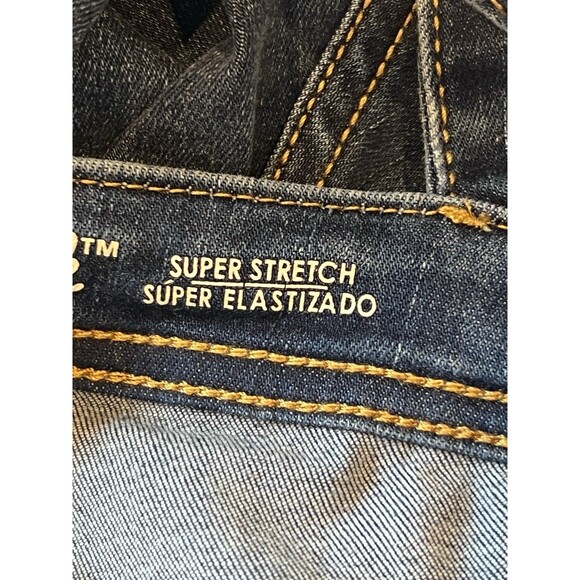 Cat & Jack Girls' Denim Overalls Super Stretch Skinny Leg Dark Wash Blue 10/12 - Picture 8 of 12